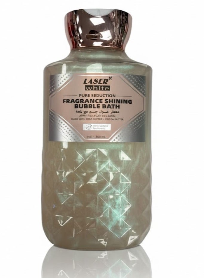 معطر غسول جسم الإغواء النقي مع لمعه بخلاصه زبدة الشيا وزبده الكاكاو ٣٠٠ مل